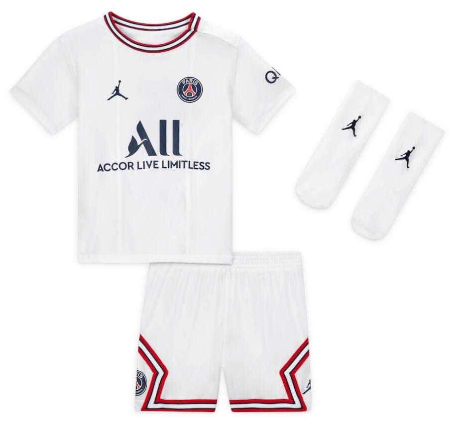 2021/22 PSG Kids Fourth Away Soccer Kits Shirt with Shorts